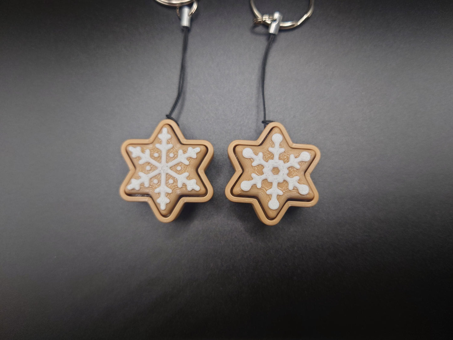 Clicky Snowflake Cookie - 3D Printed Keyboard switch Fidget Keyring