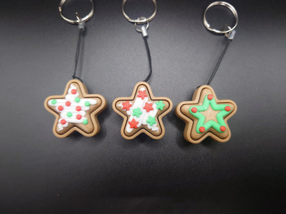 Clicky Star Cookie - 3D Printed Keyboard switch Fidget Keyring