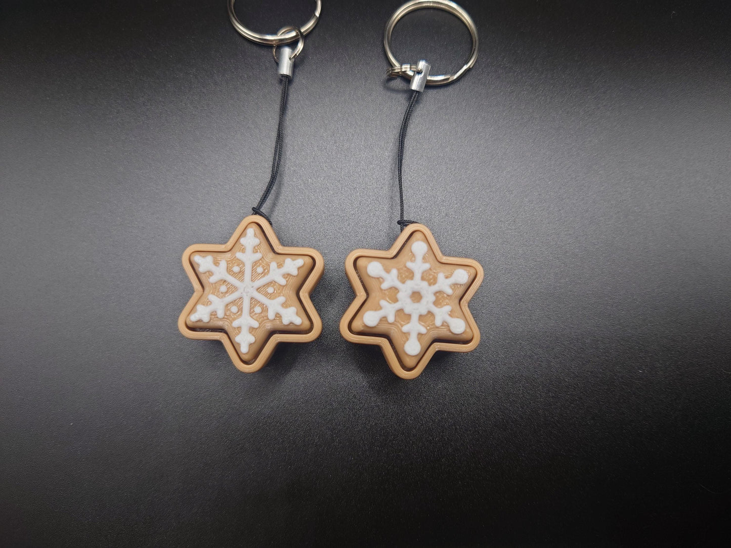 Clicky Snowflake Cookie - 3D Printed Keyboard switch Fidget Keyring