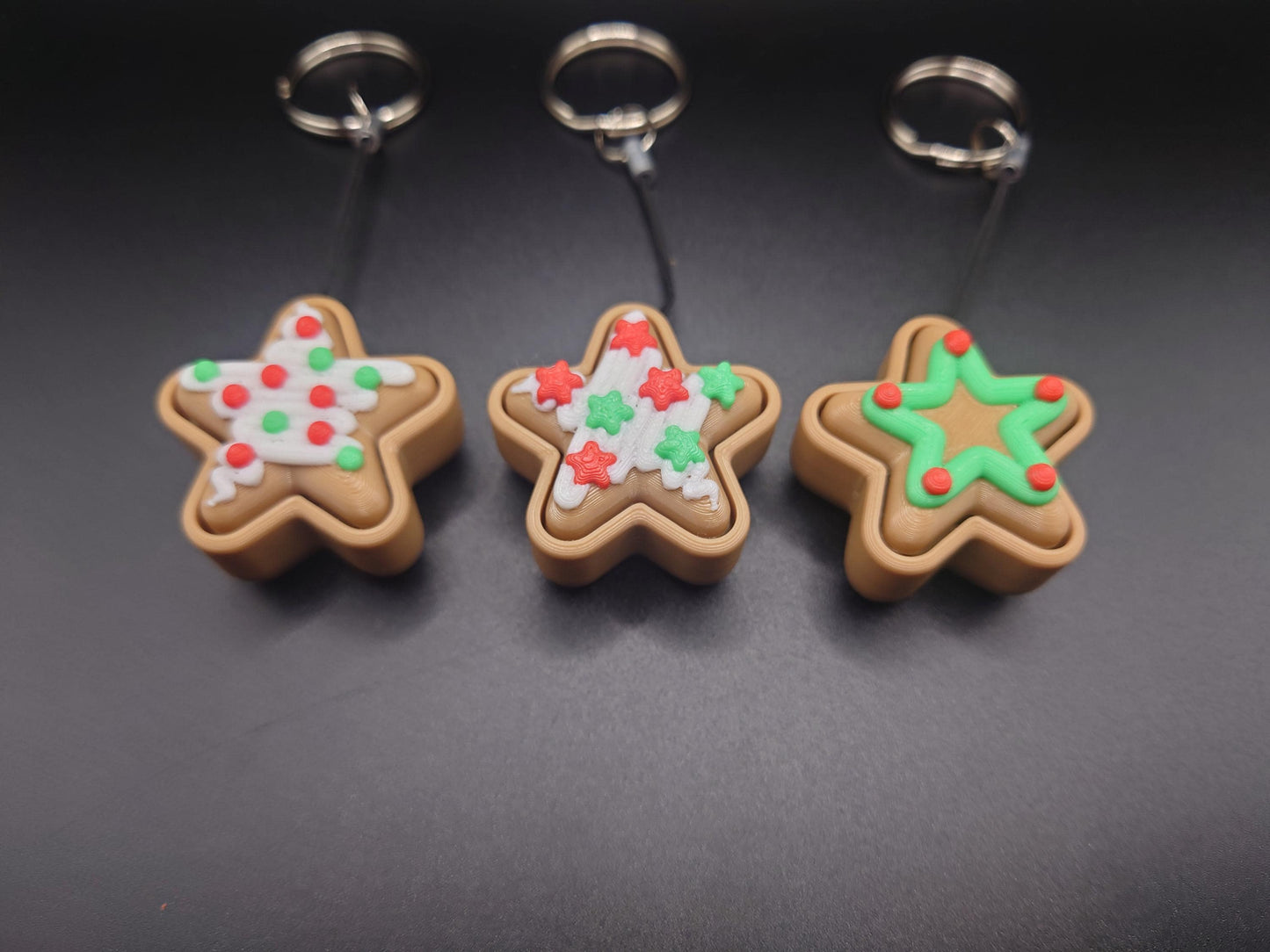 Clicky Star Cookie - 3D Printed Keyboard switch Fidget Keyring