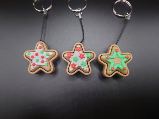 Clicky Star Cookie - 3D Printed Keyboard switch Fidget Keyring