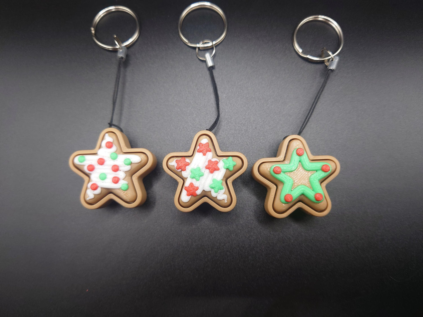 Clicky Star Cookie - 3D Printed Keyboard switch Fidget Keyring