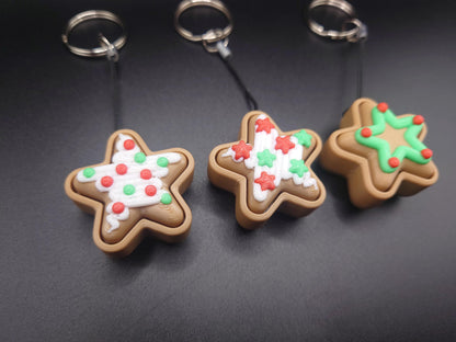 Clicky Star Cookie - 3D Printed Keyboard switch Fidget Keyring