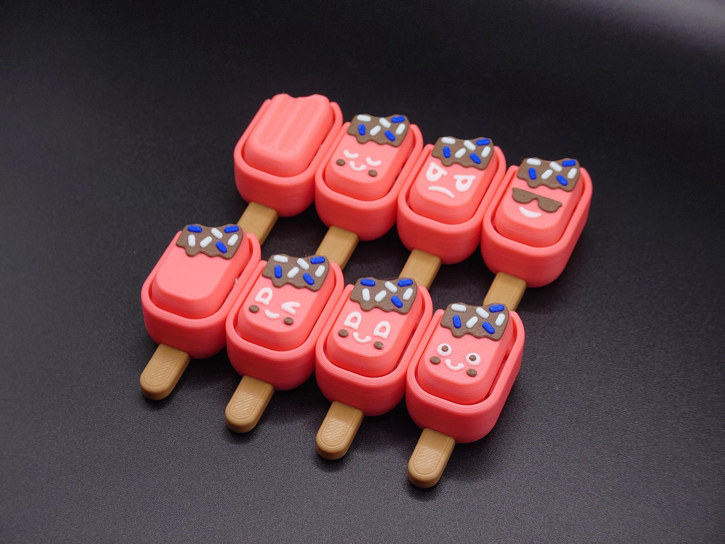 Clicky Ice Cream Popsicle  fidget toy - 3D Printed Keyboard switch Fidget Keyring