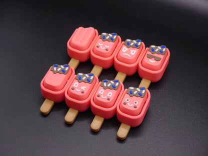 Clicky Ice Cream Popsicle  fidget toy - 3D Printed Keyboard switch Fidget Keyring